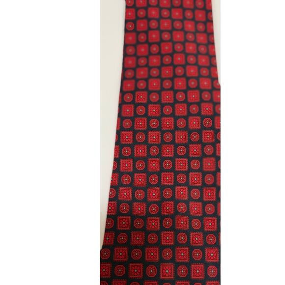 Vintage Puccini 100% Silk Men's Necktie - Tie - Red Abstract - Picture 4 of 4